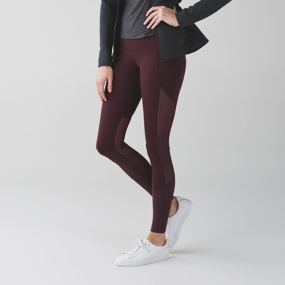 Lululemon Bordeaux Drama Barre Star Leggings sz 4